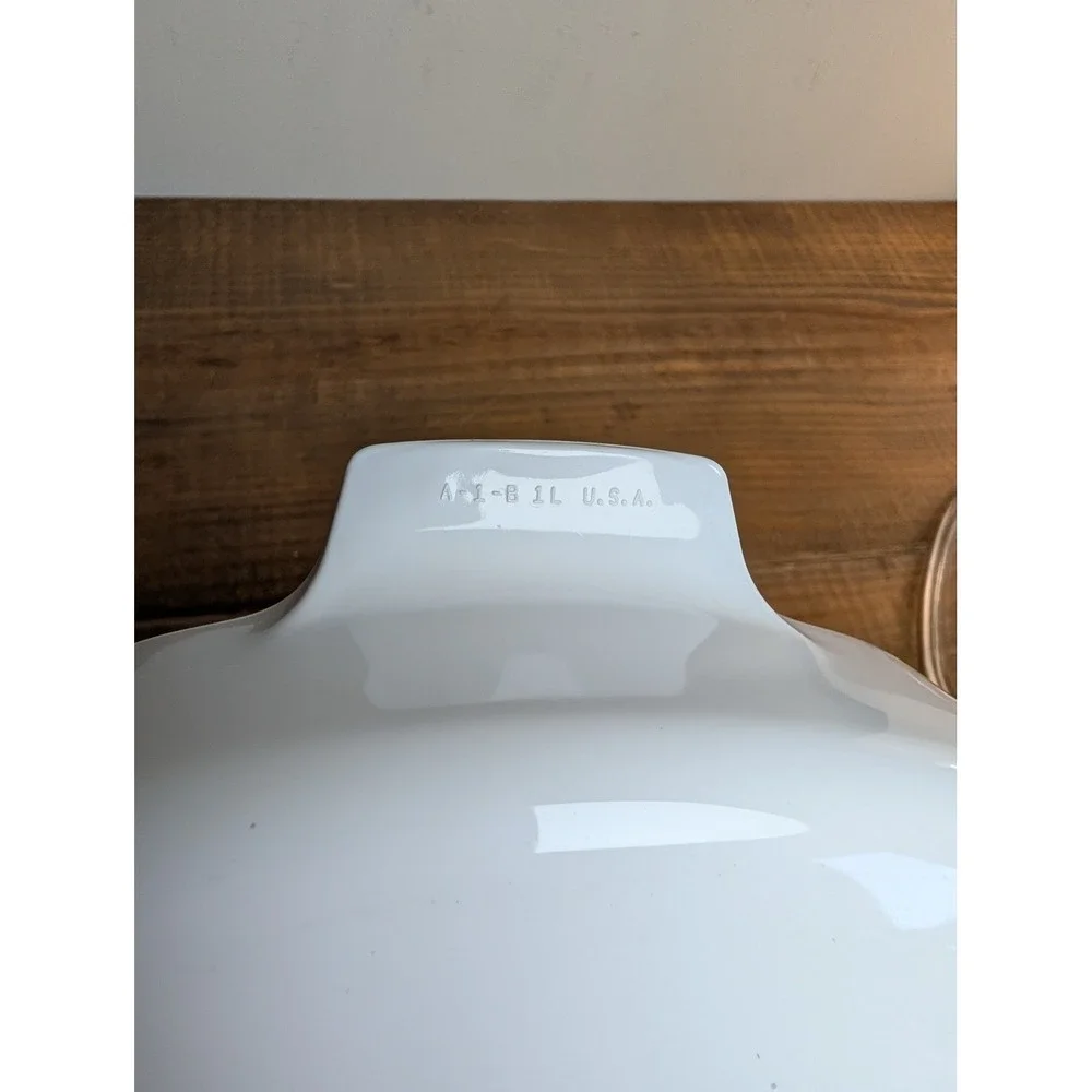 Corning Ware A-1-B‎ 1L White Square Vtg Casserole Dish Pyrex A7C Glass Lid USA